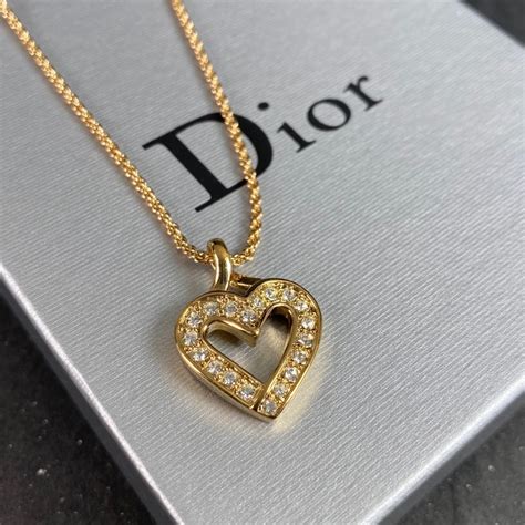 dior heart necklace free shipping|christian dior necklace chain.